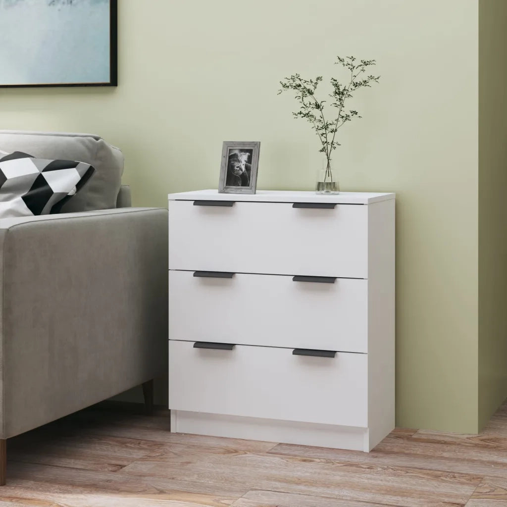Credenza-Buffet-Armadio da cucina Bianca 60x30x70 cm in Legno Multistrato 144379
