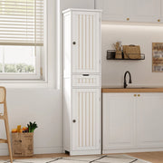 Armadio contenitore 170x40x30 cm con 4 ripiani regolabili; struttura in MDF bianco