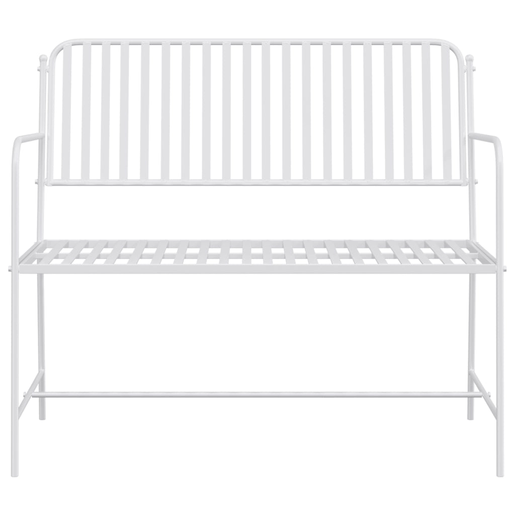 Panchina Bianco Metallo 103.5 x 51.5 x 90 cm Resistente