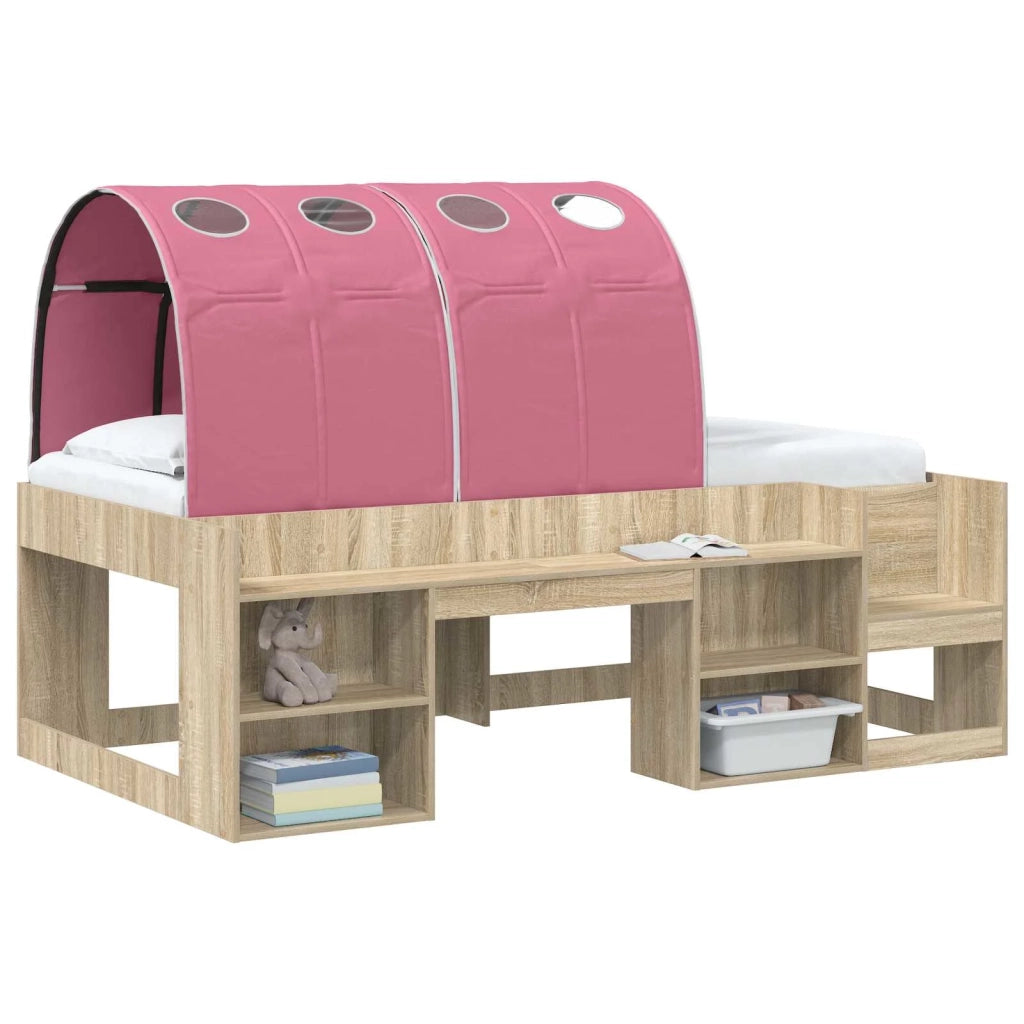 Tunnel per Letto 2 pcs Rosa 211 x 67.5 x 2 cm Poliestere