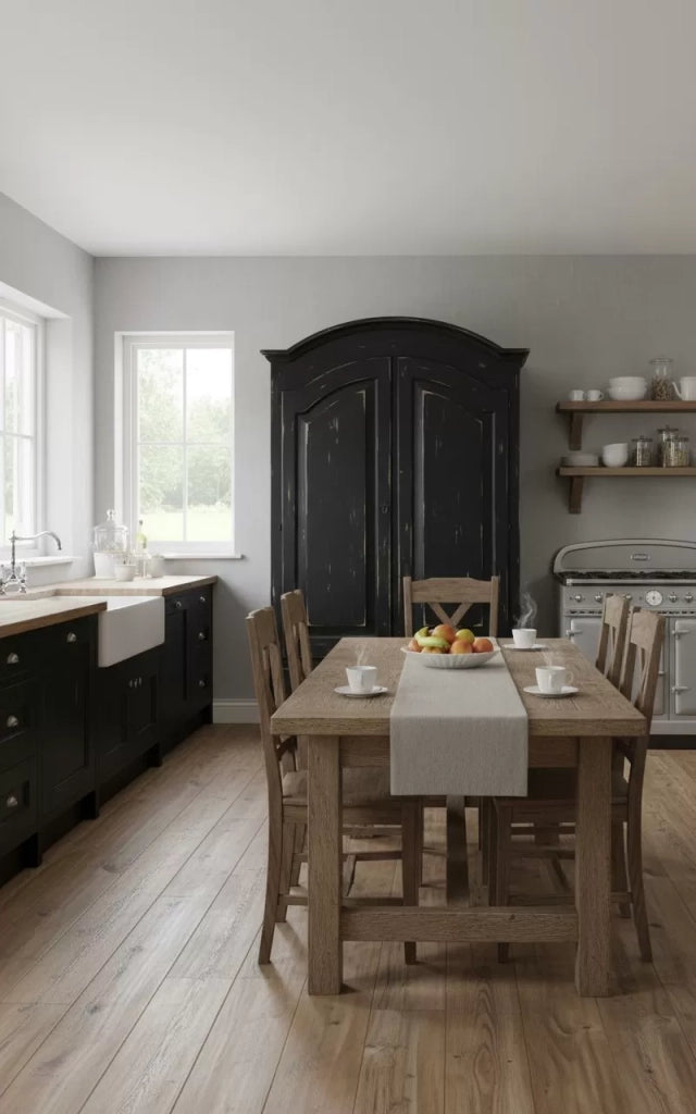 Armadio 2 porte shabby legno nero consumato 125x61x200 - Mobili 2G