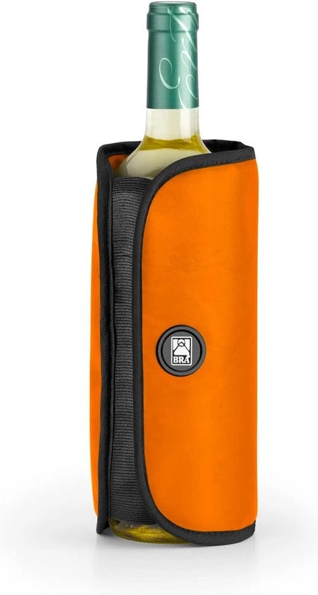 Etui per la conservazione del freddo dei bicchieri di vino o cavaflessi, tessuto impermeabile, colore granata, regolazione elastica laterale