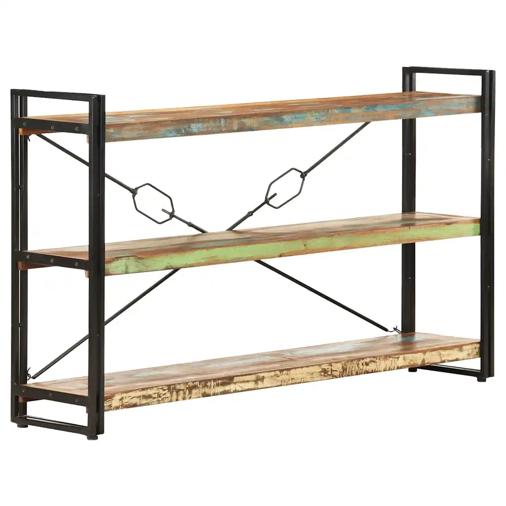Libreria a 3 Ripiani 140x30x80 cm in Massello di Recupero 320633