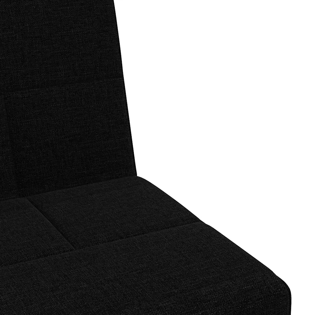 Divano Letto con Portabicchieri in Tessuto Nero 351865