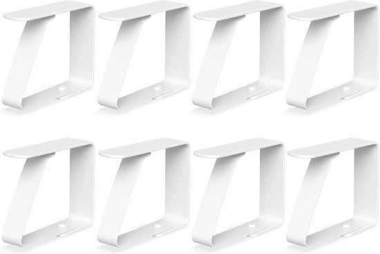 Tappetino di fissaggio per tavolo - supporto per tovaglie per interni ed esterni - 8 pezzi - bianco - acciaio inossidabile