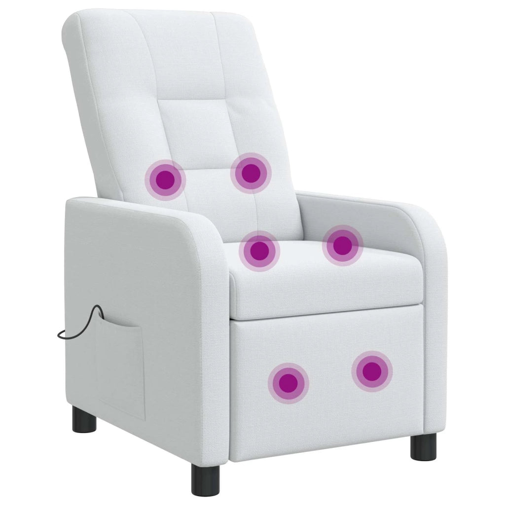 Divano Sedia-Poltrona Massaggiante Bianco Tessuto 599527