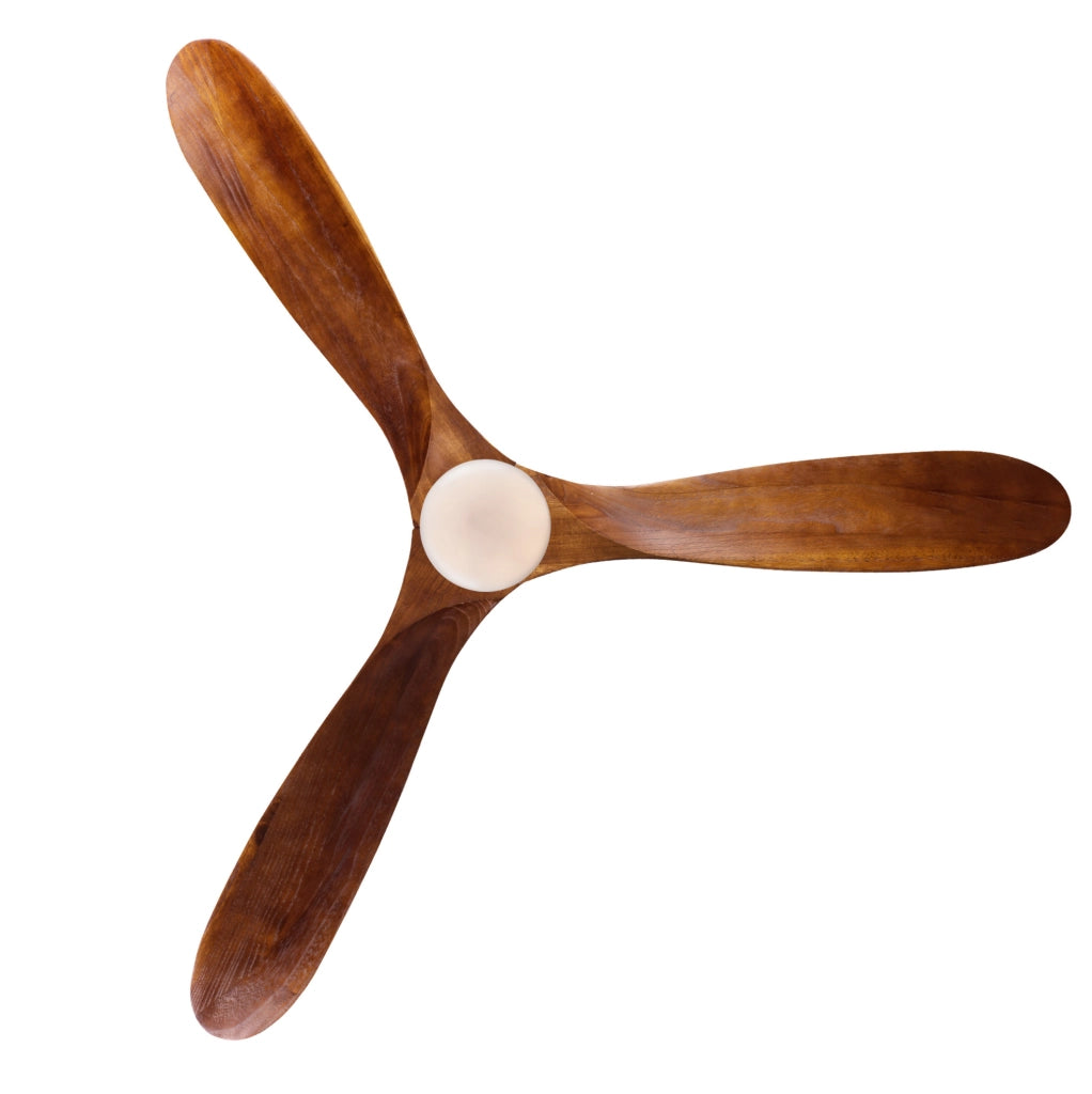 VENTILATORE A SOFFITTO LED 152,4 cm Legno massello Noce scuro Nero