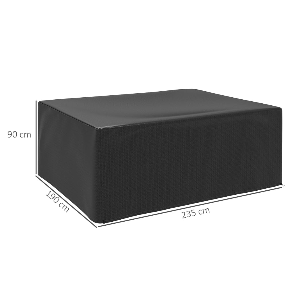Copertura protettiva per set giardino ¨C Xylo ¨C Polietilene anti-UV 235x190x90cm nero