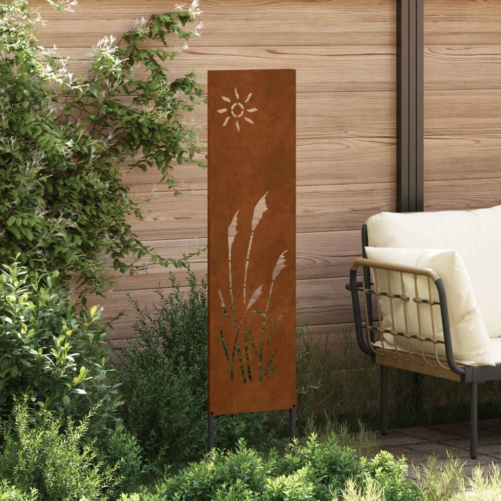 Schermo per privacy in giardino Traforo Ruggine 32 x 140 cm 876209
