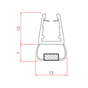 GUARNIZIONE PER BOX DOCCIA 2 M MOD.411- TRAFILO- 10,0 pz