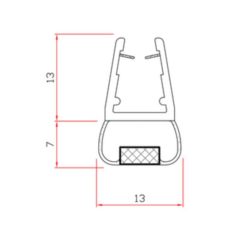 GUARNIZIONE PER BOX DOCCIA 2 M MOD.411- TRAFILO- 10,0 pz