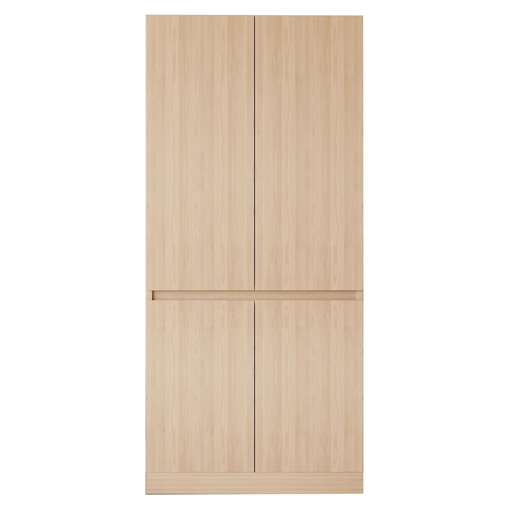 Armadio con 2 ante e ampio vano contenitore, per camera da letto, in legno, effetto legno naturale, 70 × 40 × 170 cm