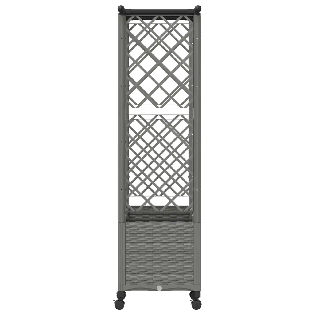 Letto Rialzato con Griglia e Tetto Grigio Chiaro PP 3423119