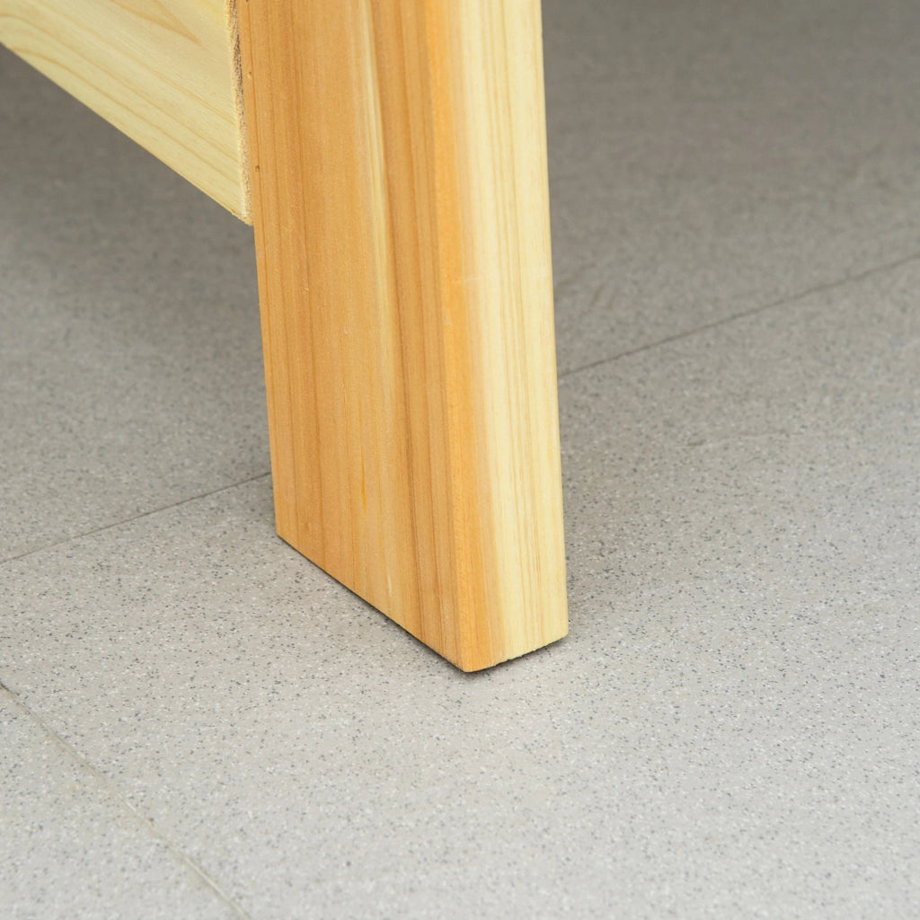 Panchina Giardino 2 Posti in Legno ¨C zephmum ¨C Naturale 116x56x80 cm