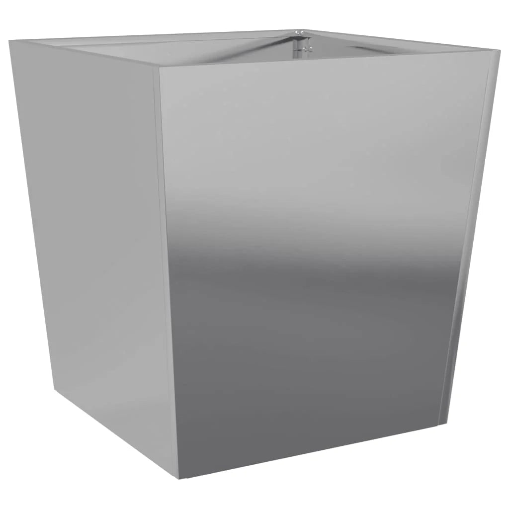 Fioriera rialzata per piante fiori terrazza giardino 50 x 50 x 50 cm acciaio zincato grigio 02_0037660