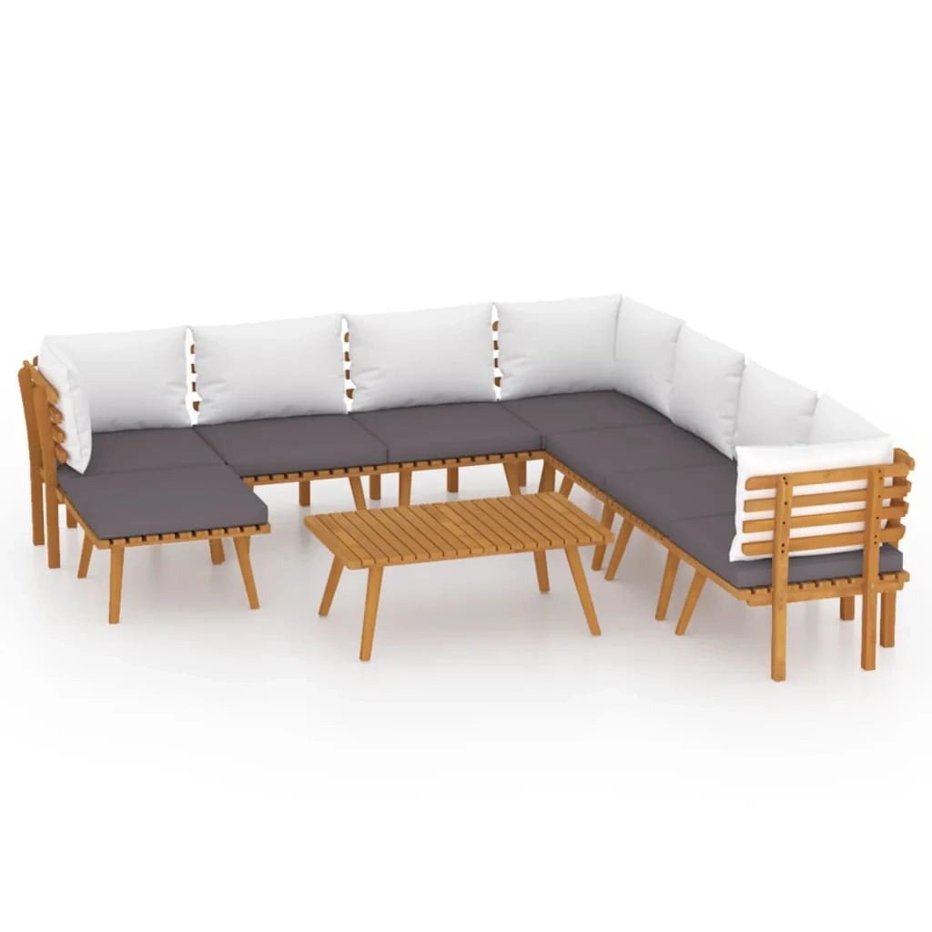 Set di mobili da giardino per esterni 9 pezzi con cuscini legno massello di acacia 02_0017907