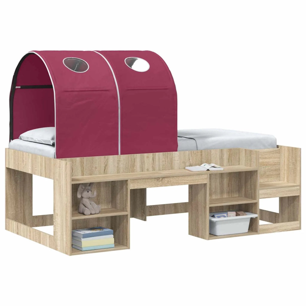 Tunnel per Letto 2 pcs Rosso 211 x 52,5 x 2 cm Poliestere