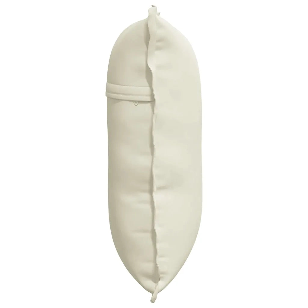 Cuscino per Schiena Crema 60 x 50 cm Tessuto in Cords 42014684
