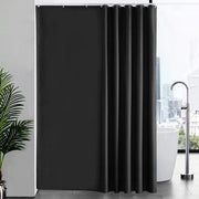 Schermo doccia anti muffa stoffa poliestere impermeabile tende doccia lavabile tessuto per vasca o bagno 12 ganci per tende doccia nero lunghezza extra 200x240cm.