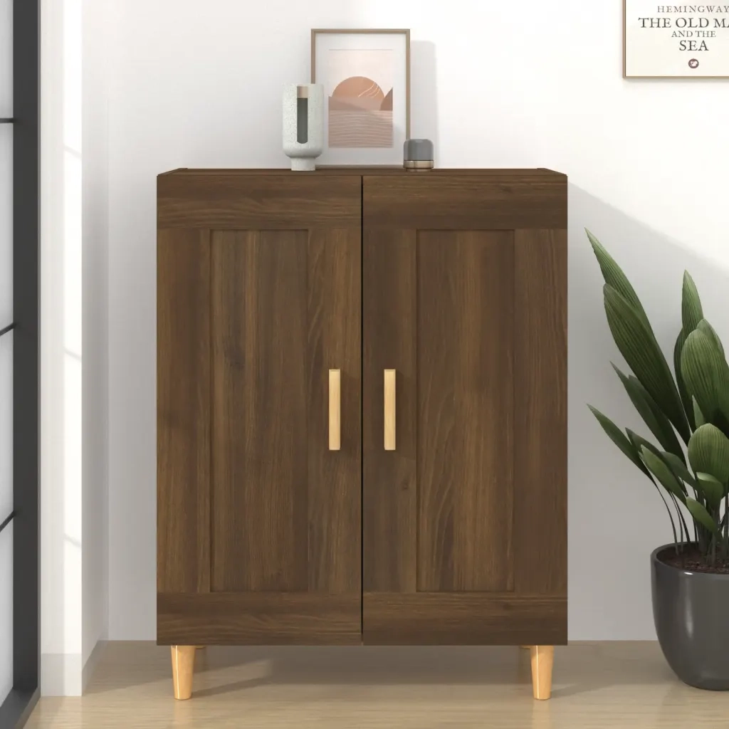Credenza | Madia | Buffet da pranzo | Armadio da pranzo Rovere Marrone 69,5x34x90 cm in Legno Multistrato