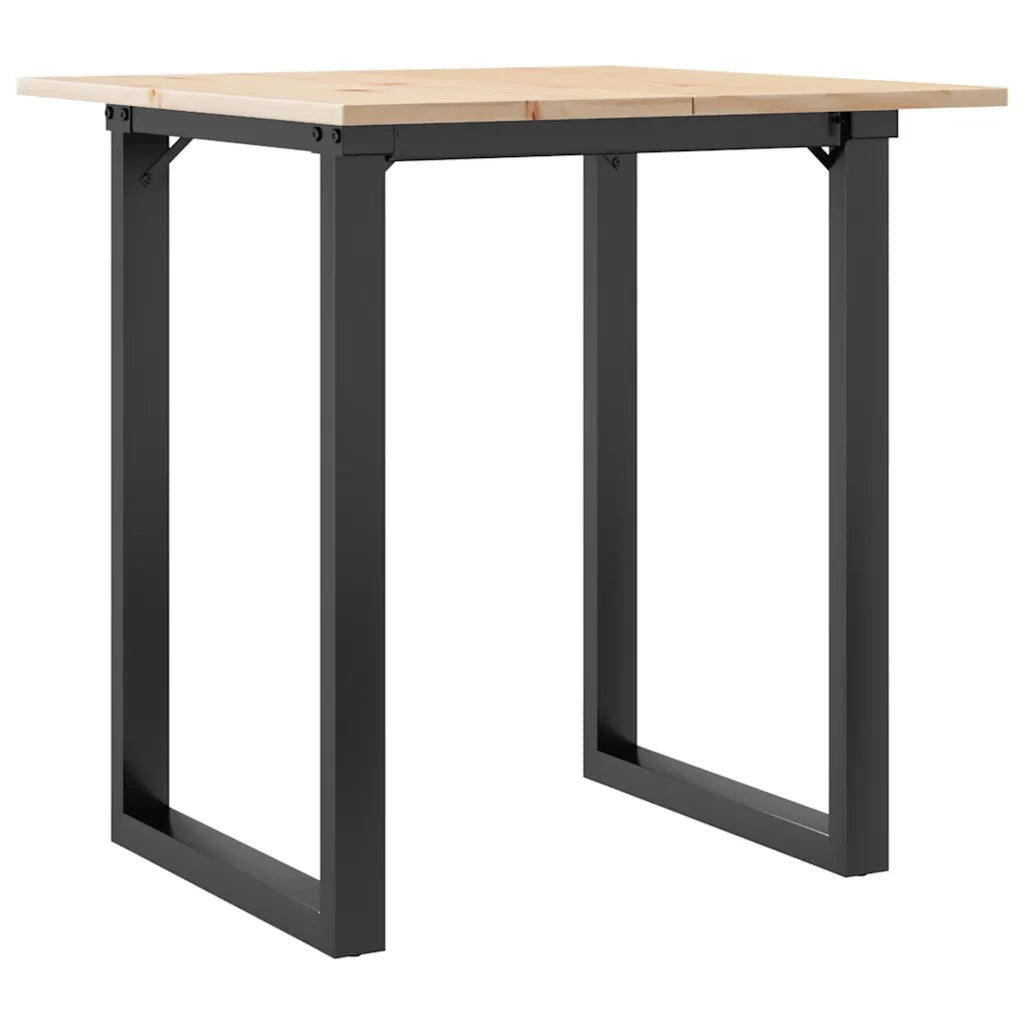 Tavolo da Pranzo Telaio a O 70x70x75 cm Legno Pino e Acciaio 3282671