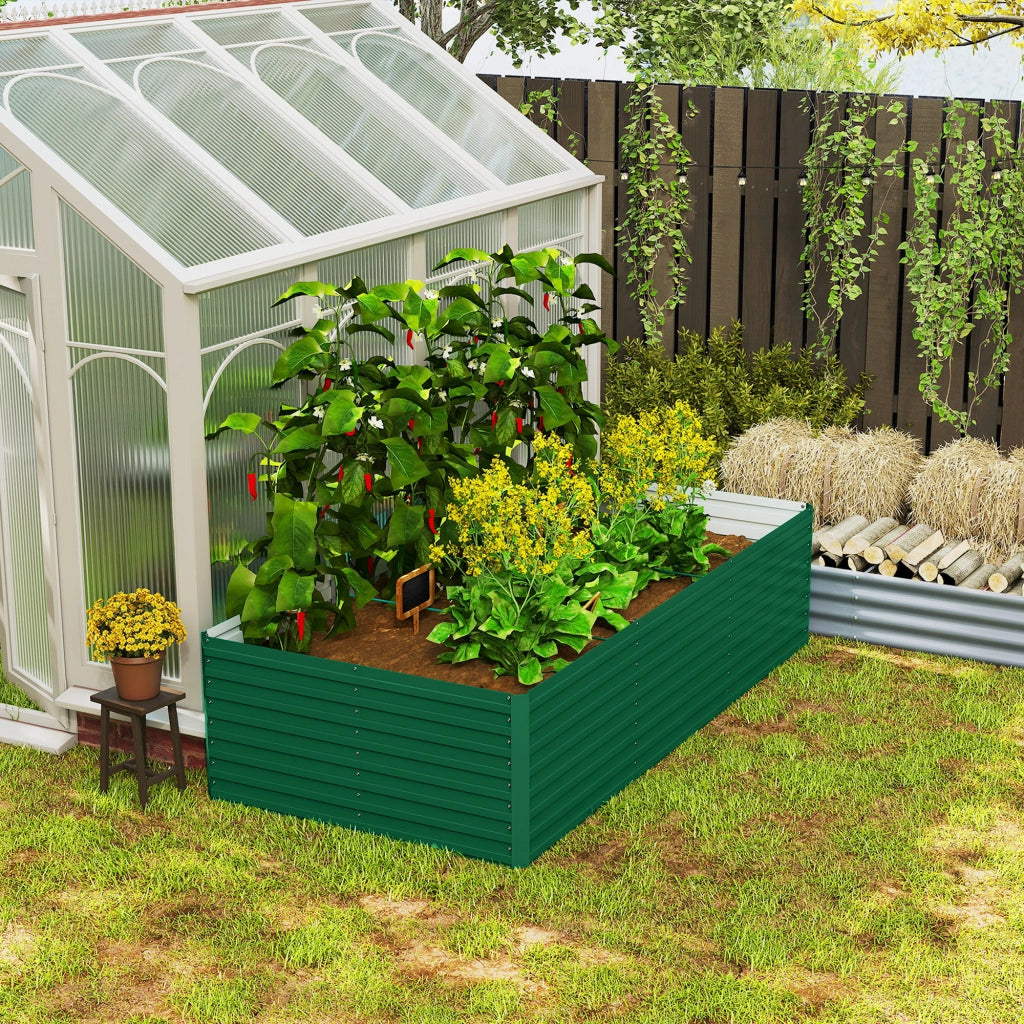 Fioriera Rettangolare da Giardino ¨C Zephmum ¨C Verde 240x120x60cm
