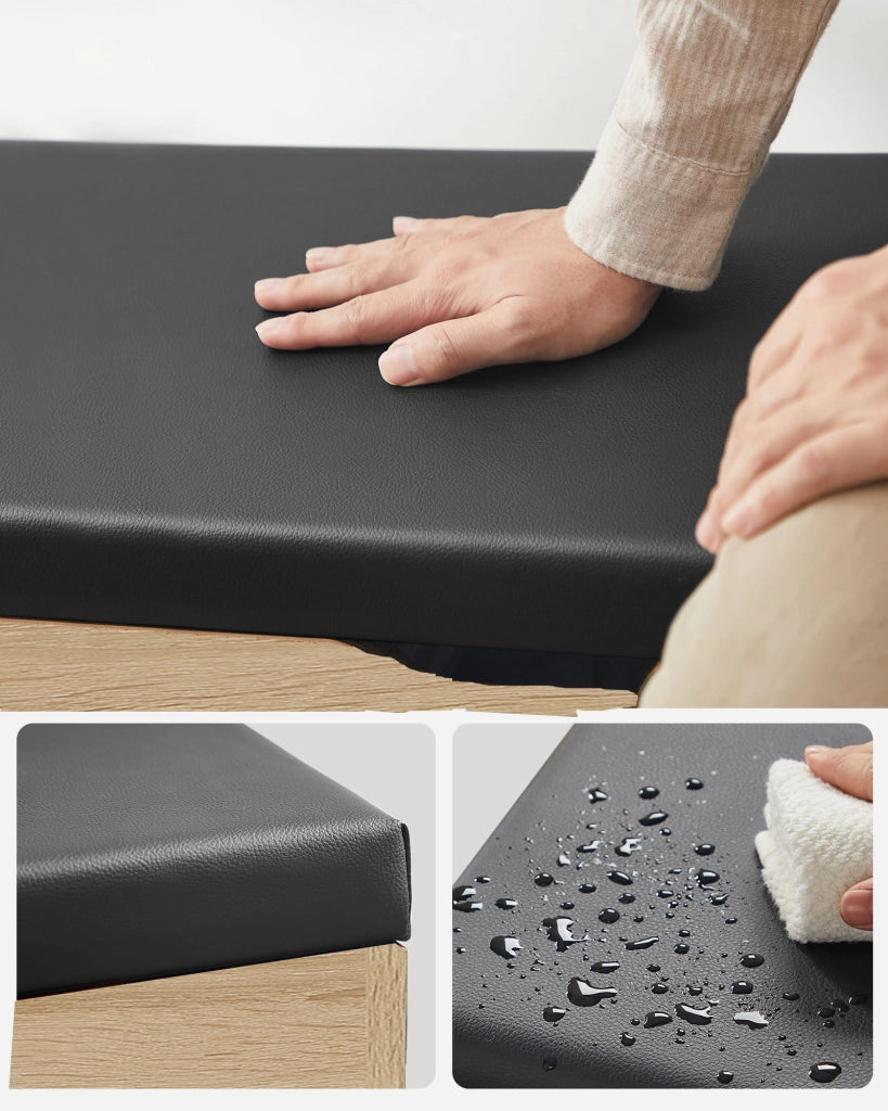 Scarpiera Valora con seduta e contenitore - Sonoma Black PU