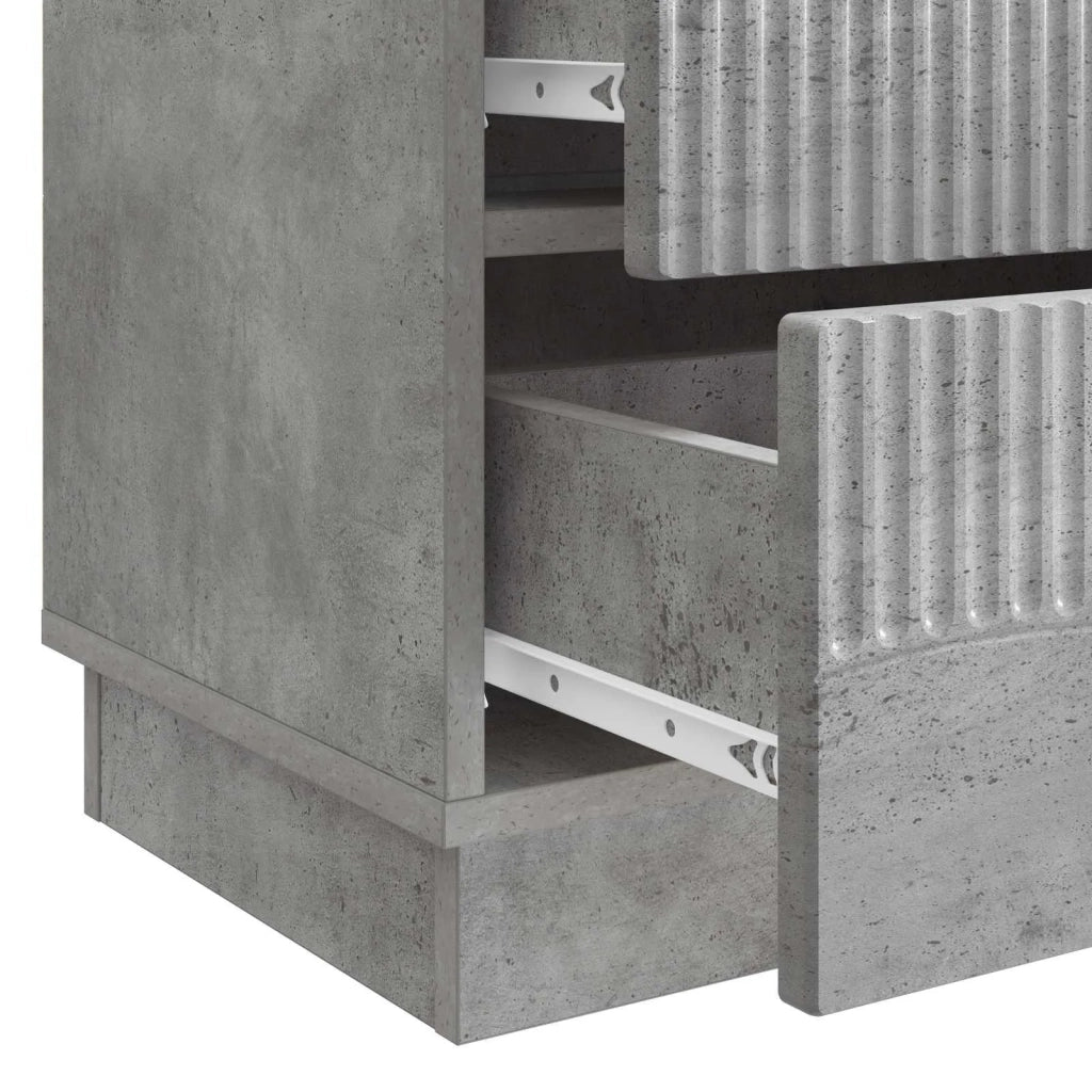 Armadio da Notte Grigio Cemento 62 x 34,5 x 44,5 cm 895238