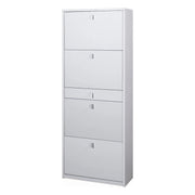 Scarpiera 4 Ante 1 Cassetto P29 Kit Bianco Fiammato cm 63x29x164h - Sarmog