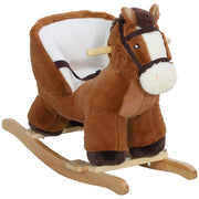 Cavallo dondolo bambini ¨C Minimal ¨C 68x33x45 cm marrone