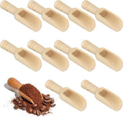 Set di cucchiai in legno per spezie e sale, set per bambini, cucchiaio in legno per tè, cucchiai in legno per il bagno - 10 pezzi