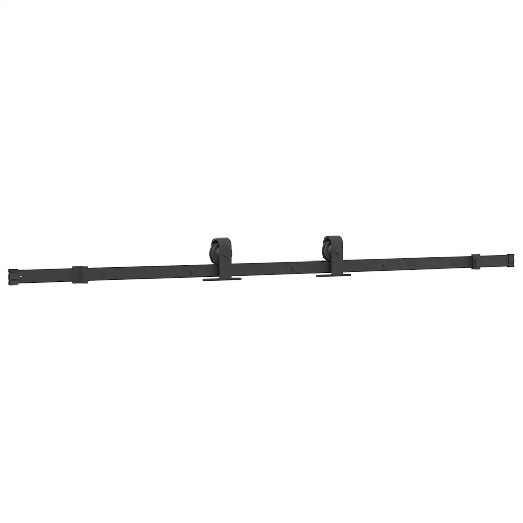Kit di Binari per Porte Scorrevoli 183 cm Acciaio Nero 4009716