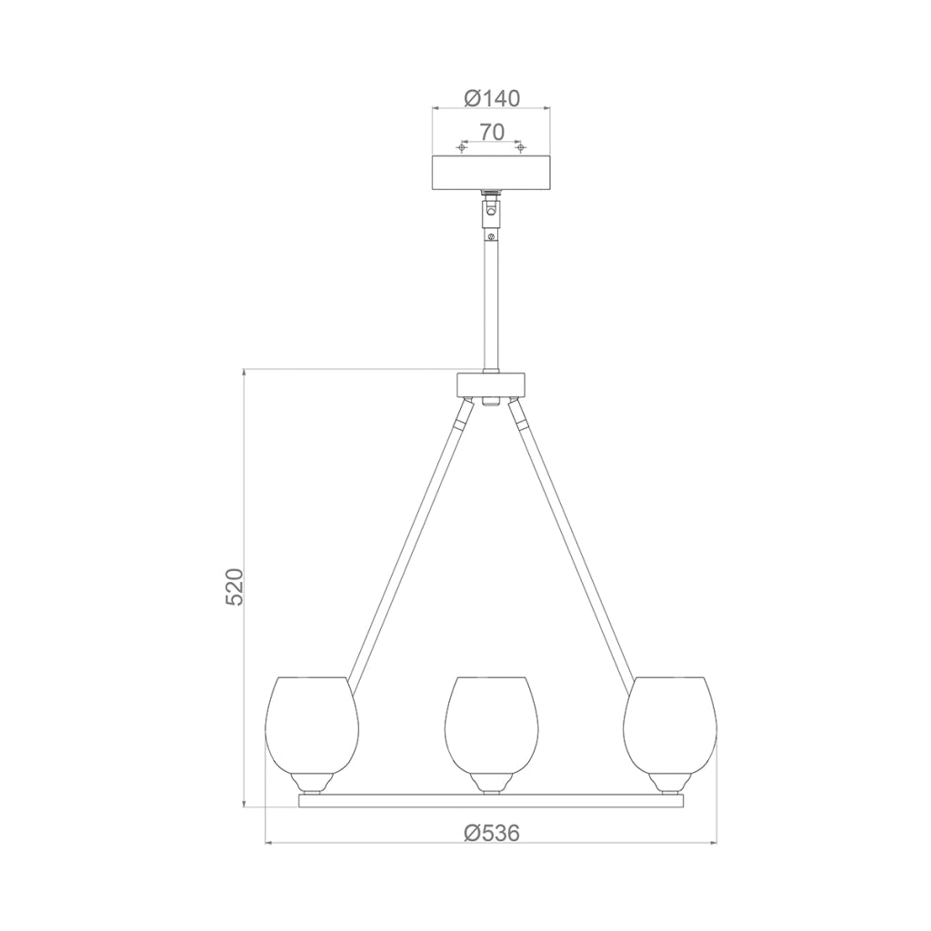Lampadario Rubin nichel lucido 4xG9 LED 3W Feiss 3000K