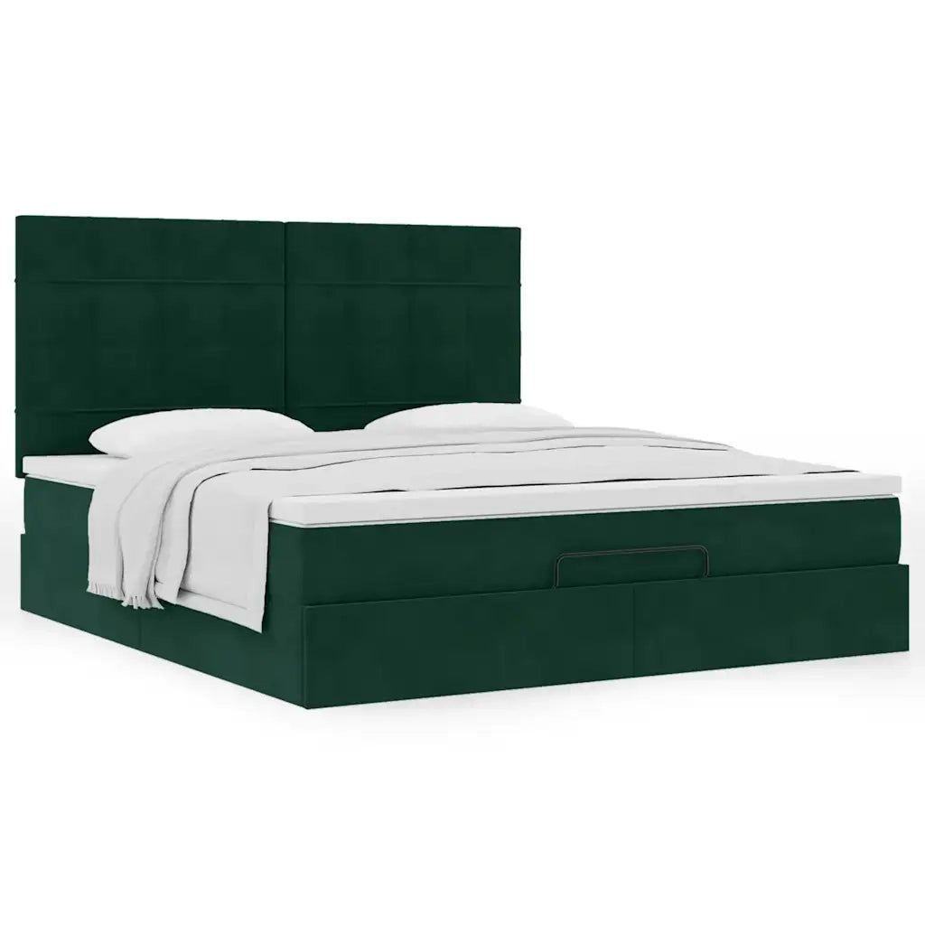 Struttura Letto Pouf con Materassi 180x200 cm Velluto 3313490