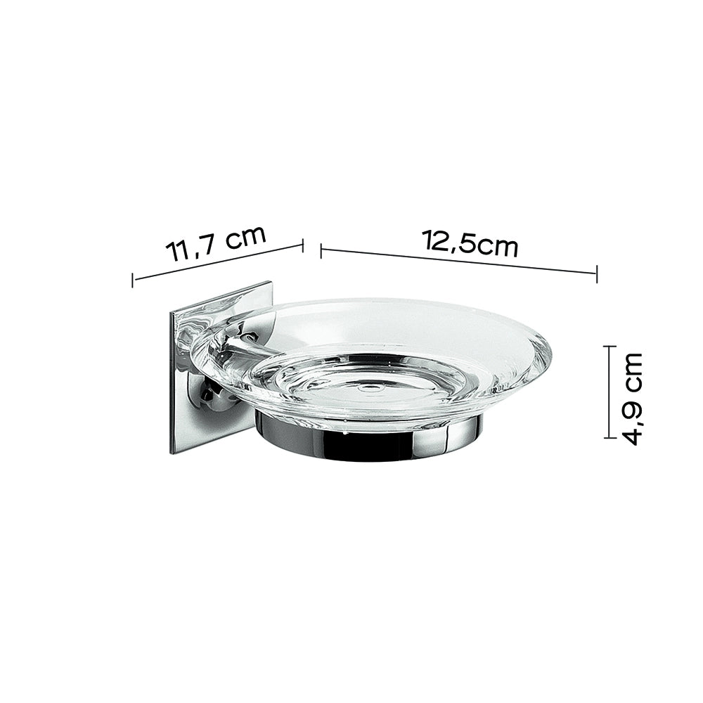 Set portaspazzolini e portasapone da muro Gedy linea Wizard cromato