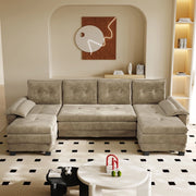 Divano Angolare U 278cm con Letto Estraibile e USB ¨C Xylo ¨C Cammello