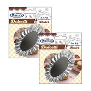 KIT SET 2 PZ MAURY'S FORMINE OVALI PER DOLCI IN SET DA 12 PEZZI DA 8 CM
