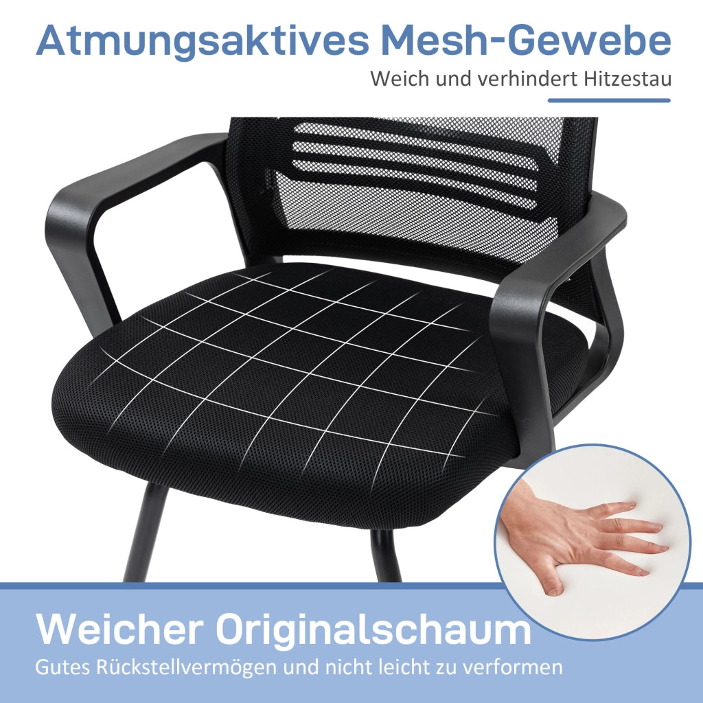 Sedia ergonomica rete ¨C Xylo ¨C metallo nero con schienale traspirante