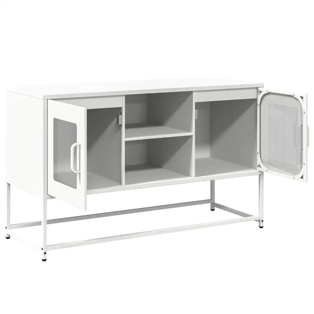 vidaXL Mobile TV Bianco 100,5x39x60,5 cm in Acciaio