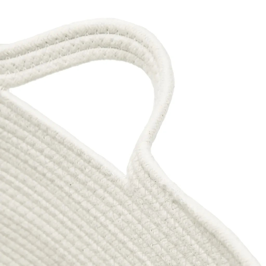 Cesto per Biancheria Grigio e Bianco ?60x36 cm in Cotone CFW6899085