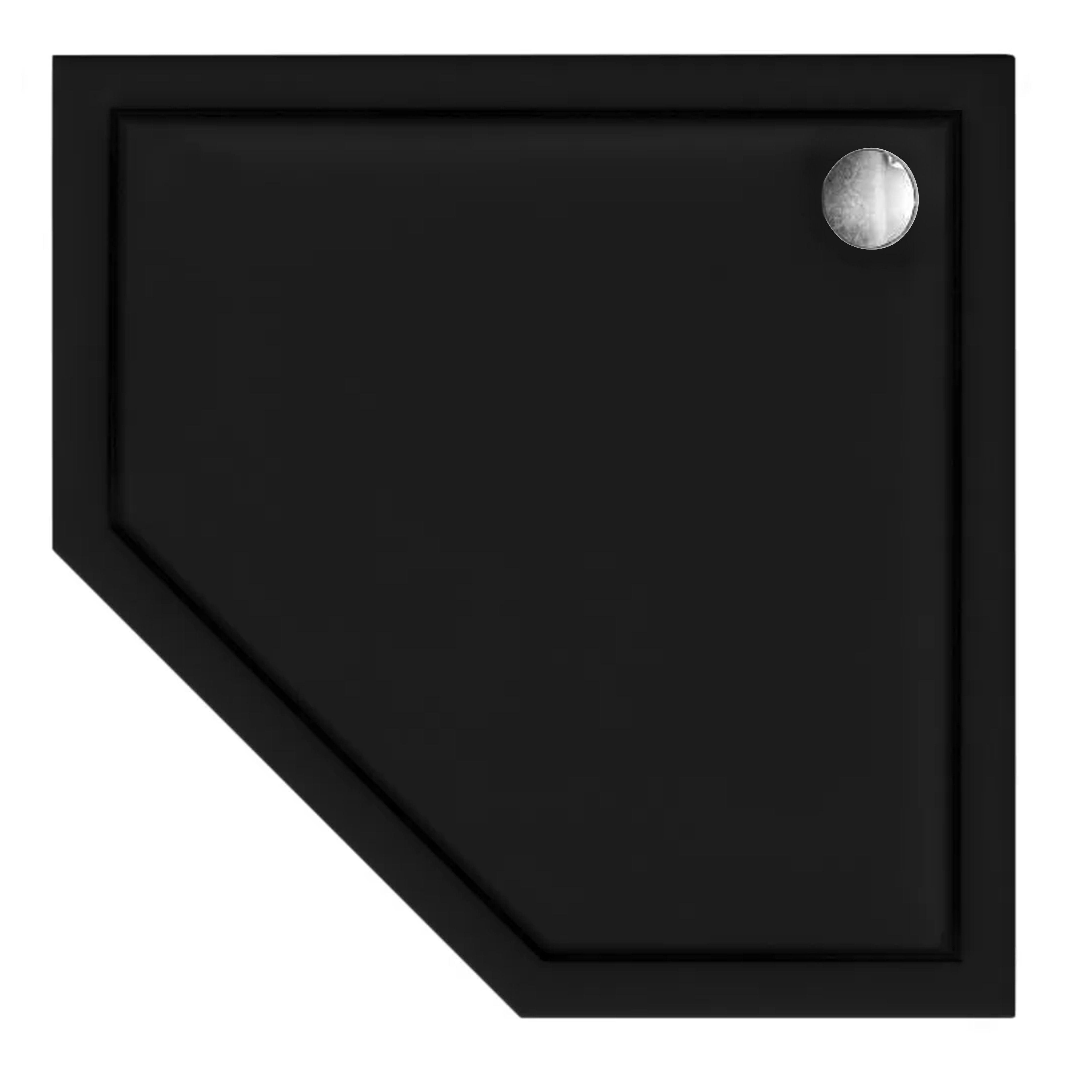 Piatto Doccia Acrilico Rea Diamond Black 90x90