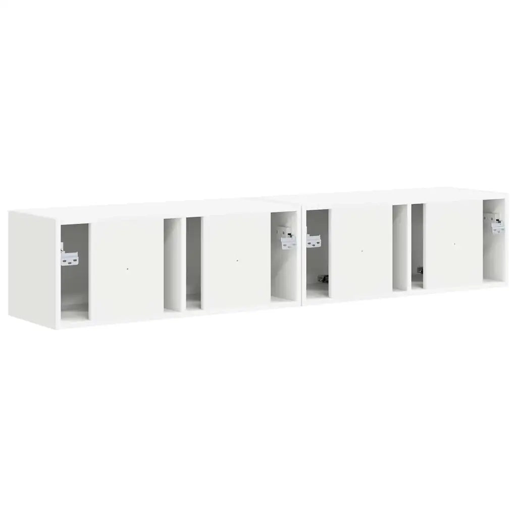 Mobile TV da parete 2 pcs Bianco 78,5 x 31 x 29,5 cm