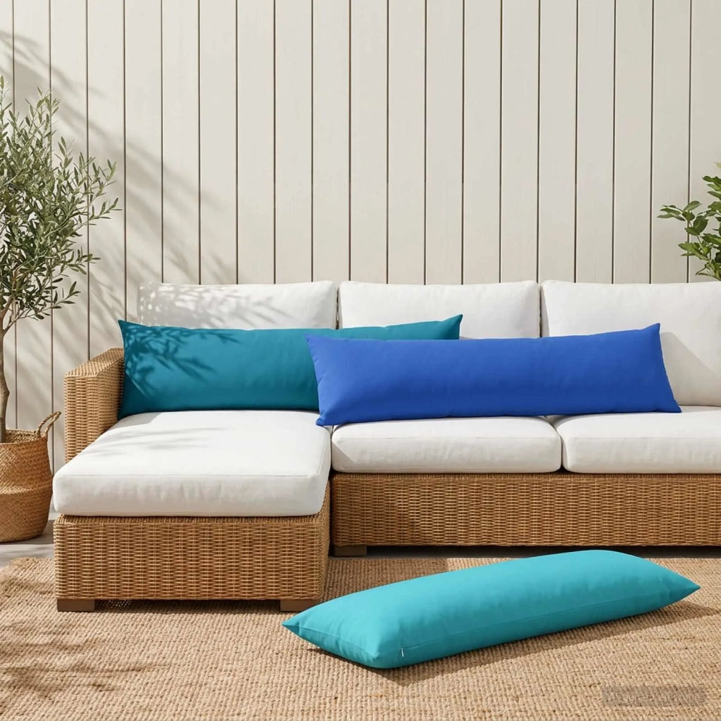 Cuscino con cuscino HEERLEN 2 pz Blu Reale Poliestere 926236