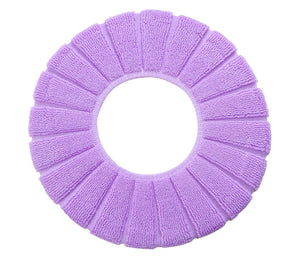 Copri Water Cuscino per Seduta WC Calda e Antiscivolo in Microfibra Viola