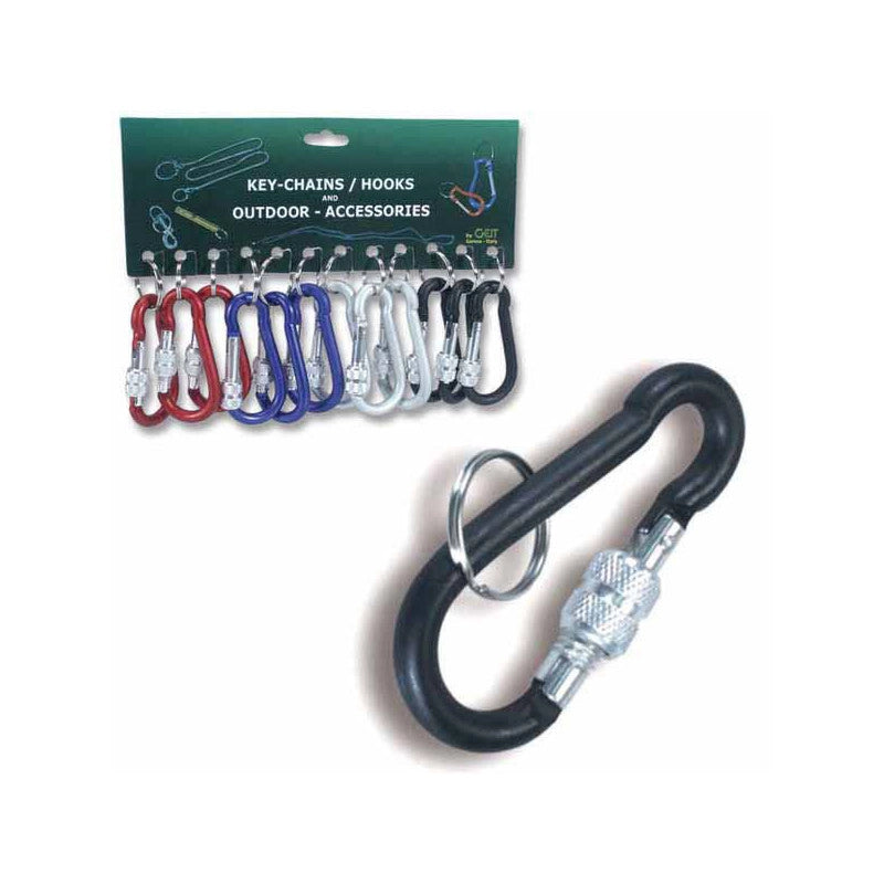 Portachiavi Anello Moschettone Lock 8 Pz 12 Geit