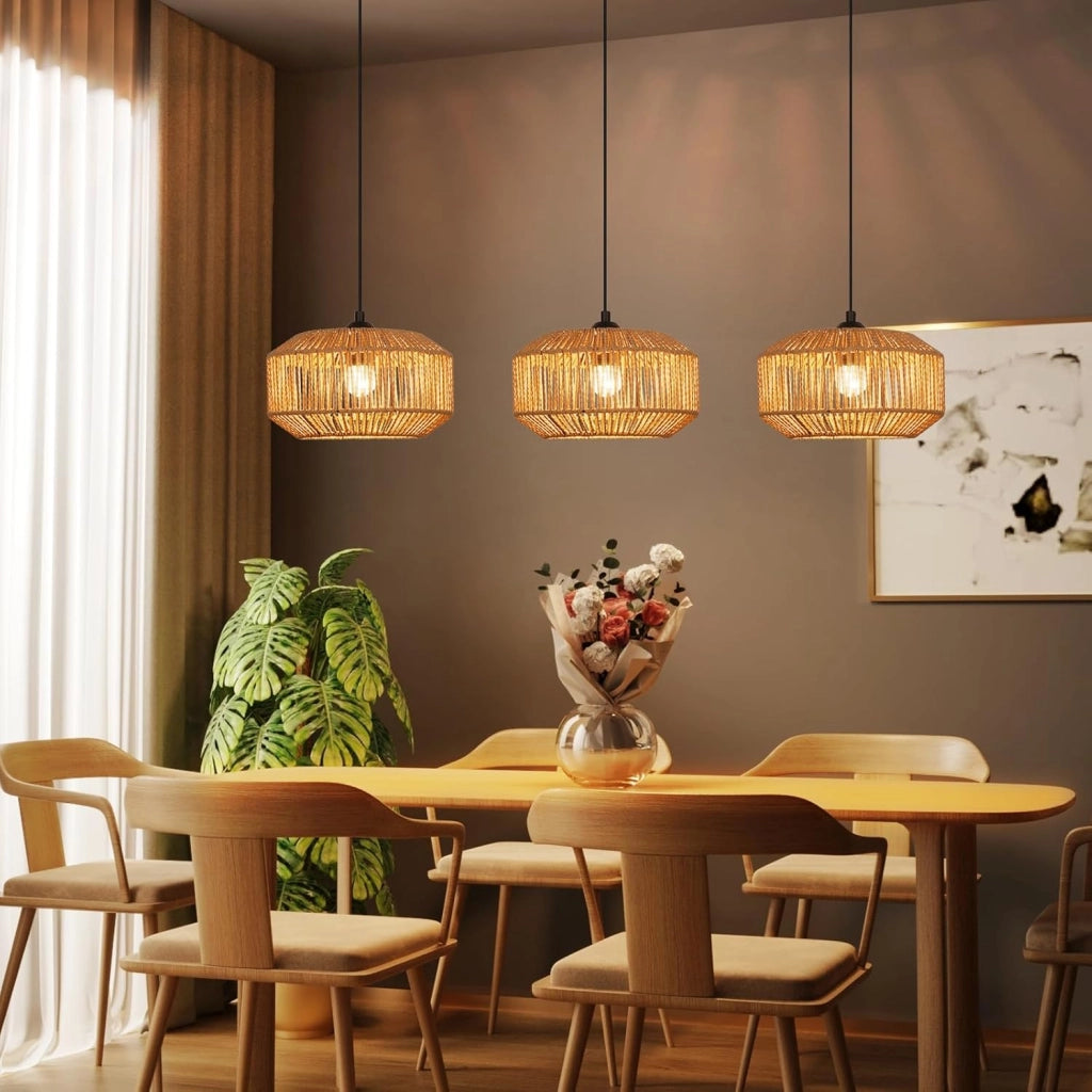 Lampada a sospensione ZMH vintage a 3 luci E27 per sala da pranzo (lampadina non inclusa)