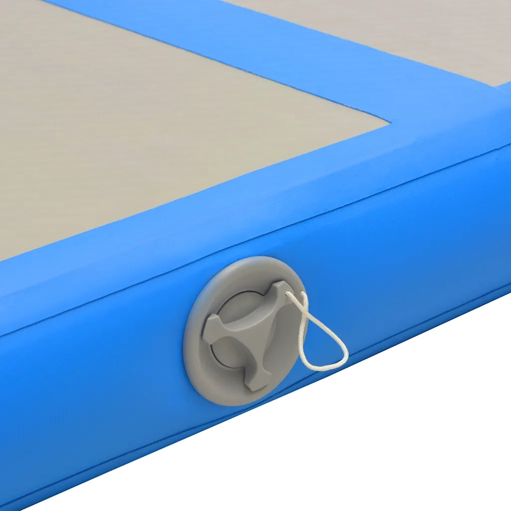 Tappetino Ginnastica Gonfiabile con Pompa 300x100x10 cm PVC Blu CFW4440982