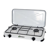 FORNELLO A GAS 2 FUOCHI 60X33XH8CM 2,2KW+2,2KW.