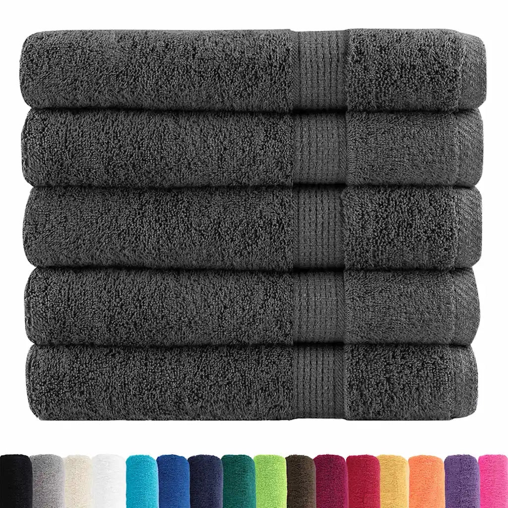 Asciugamani Premium SOLUND 50 pz Antracite 100x200 cm 600 g/m² 137175