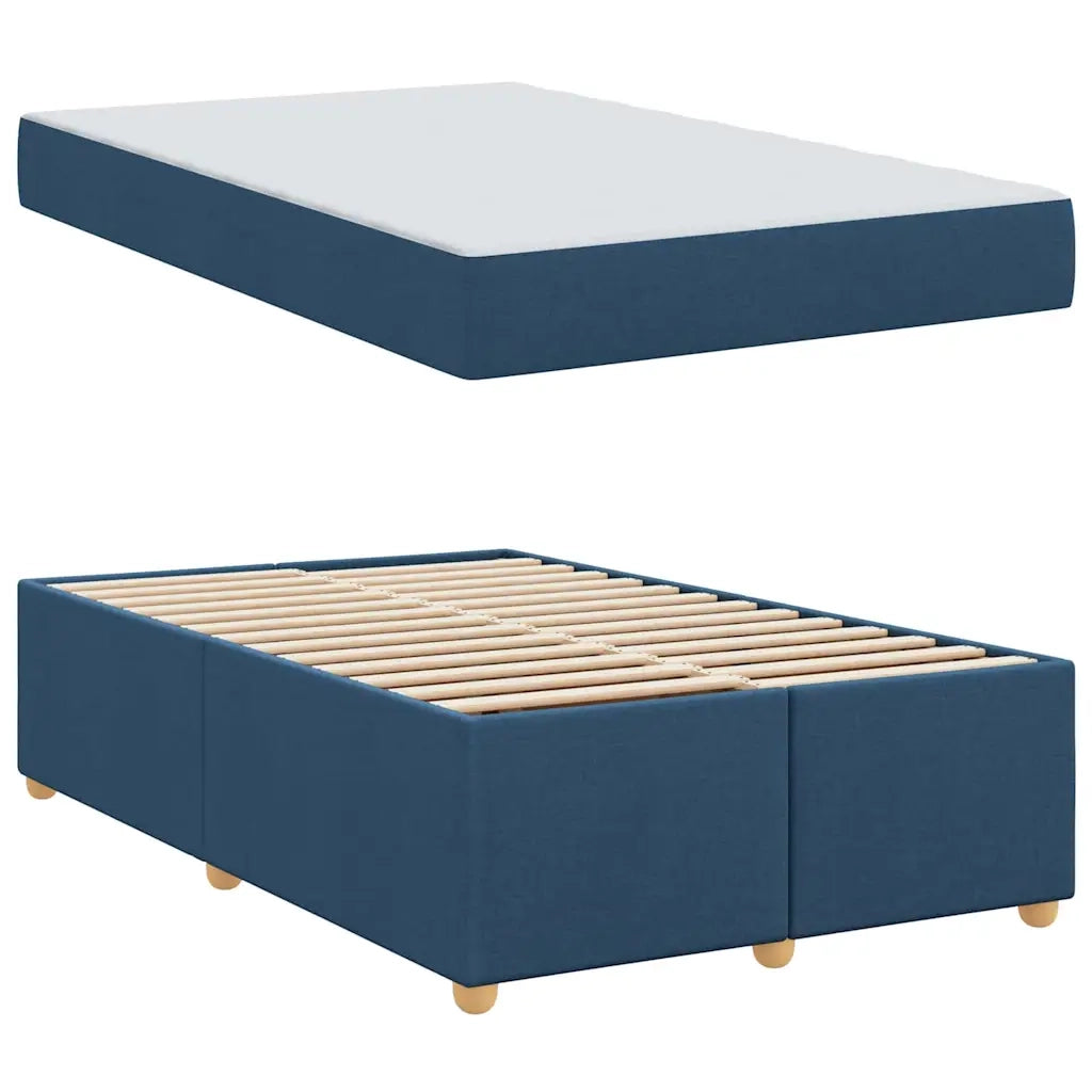 Struttura del letto con materasso Blu 120 x 190 cm Tessuto 3399348